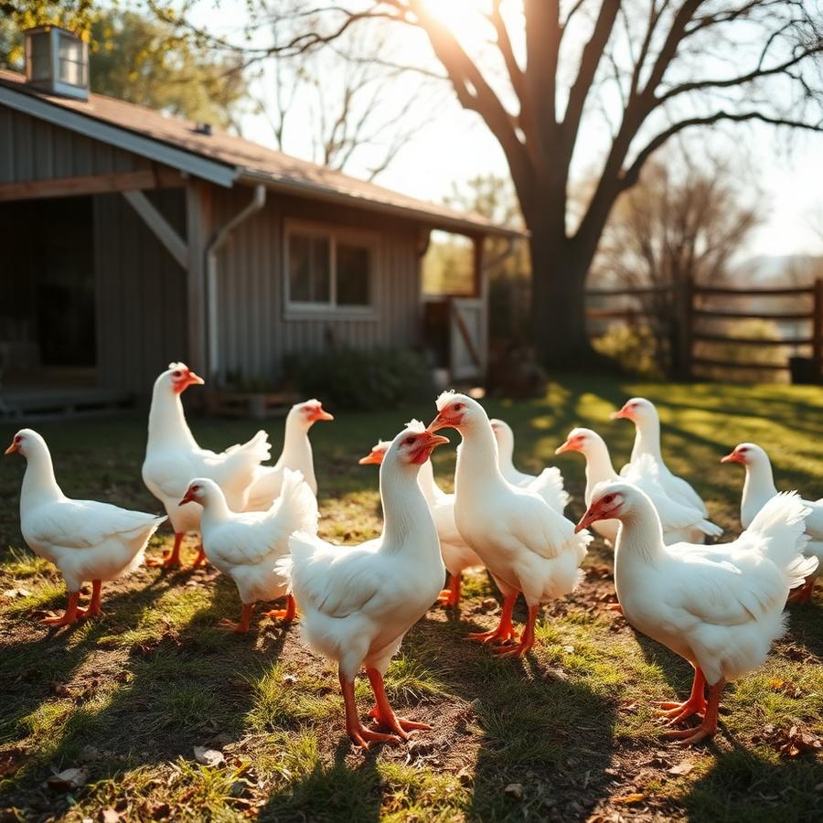 Chickens and ducks